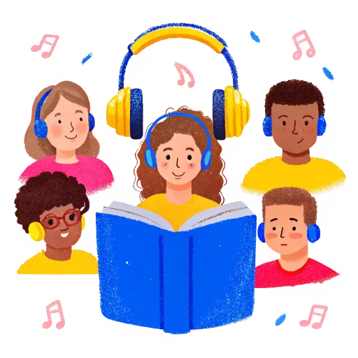 Our application allows you to form clubs and enjoy audiobooks together with others.